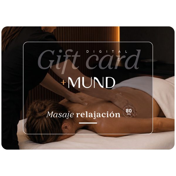 Gift Card Digital - Masaje de Relajación 80 min