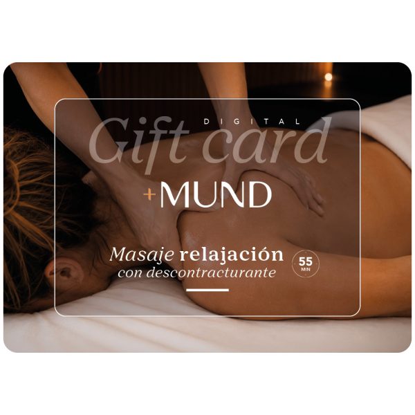 Gift Card Digital – Masaje de Relajación con Descontracturante 55 min