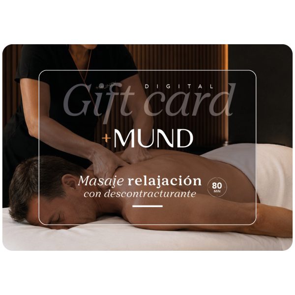 Gift Card Digital - Masaje de Relajación con Descontracturante 80 min
